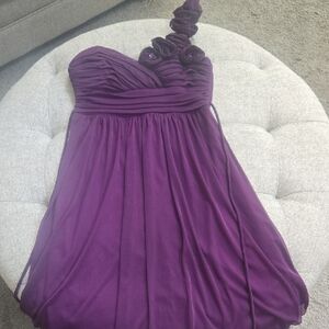 City Triangles Purple One-Shoulder Dress, Small